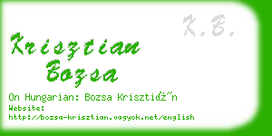 krisztian bozsa business card